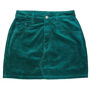 🍯 CORDUROY mini skirt•FOREVER 21•teal/blue/green